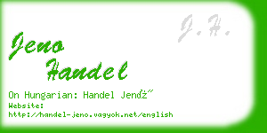 jeno handel business card